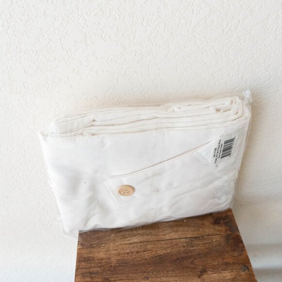 NWT VHC Brands Simple Life Flax Antique White Door Panel Linen Cotton 72"x40" - Picture 6 of 8